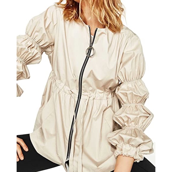 Zara Women's Gathered Sleeve Jacket today only (sept 14) - Picture 1 of 9